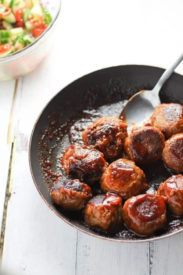 BBQ VEGAN LENTIL MEATBALLS