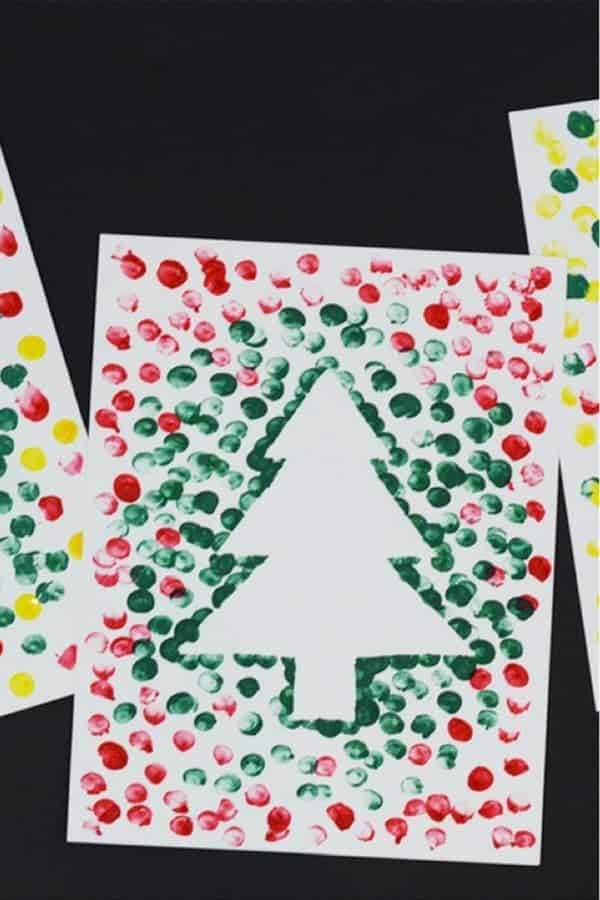 Christmas Tree Thumbprint Art Craft