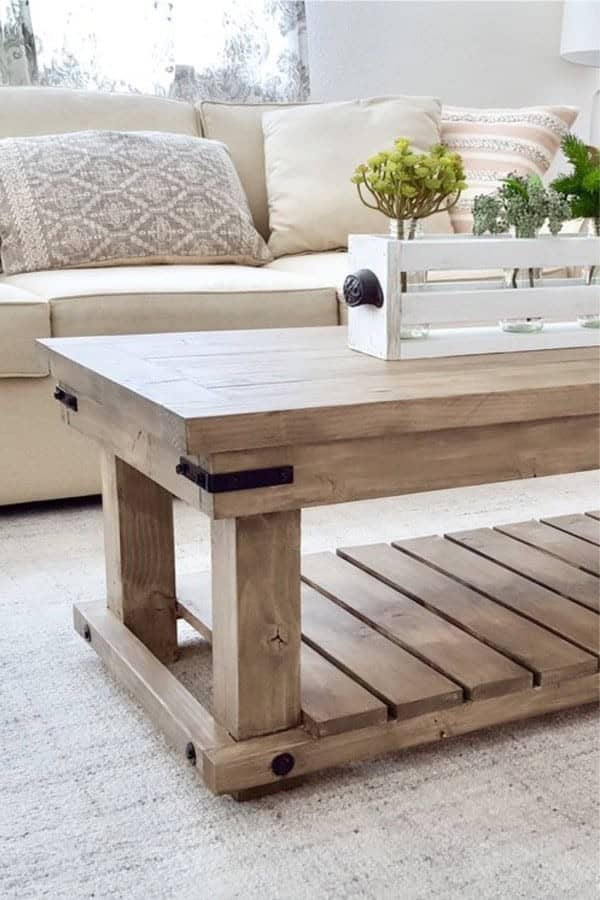 Thick Wood DIY Coffee Table