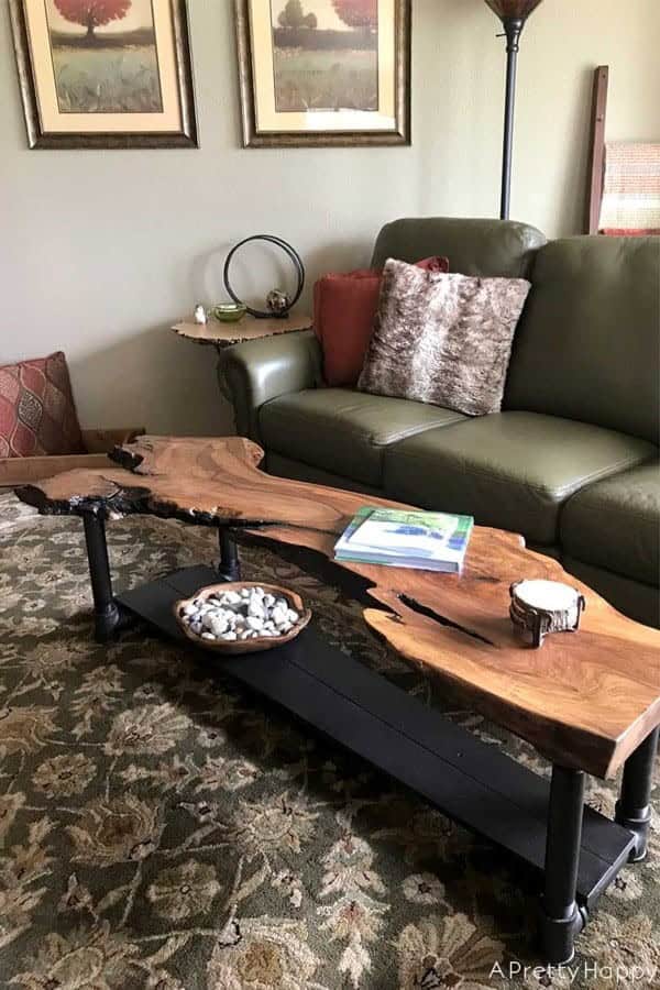 DIY Live Edge Wood Coffee Table