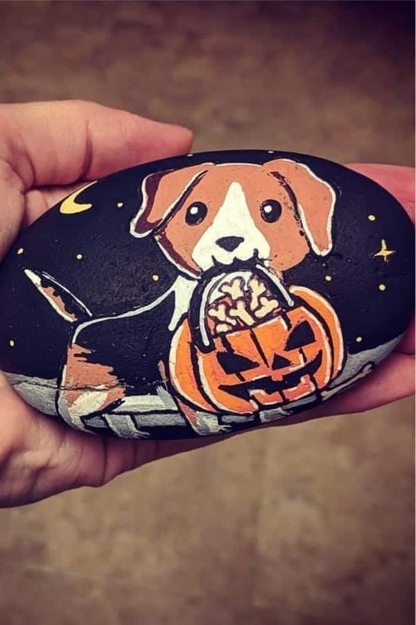 Cute Halloween Painted Kindness Rock