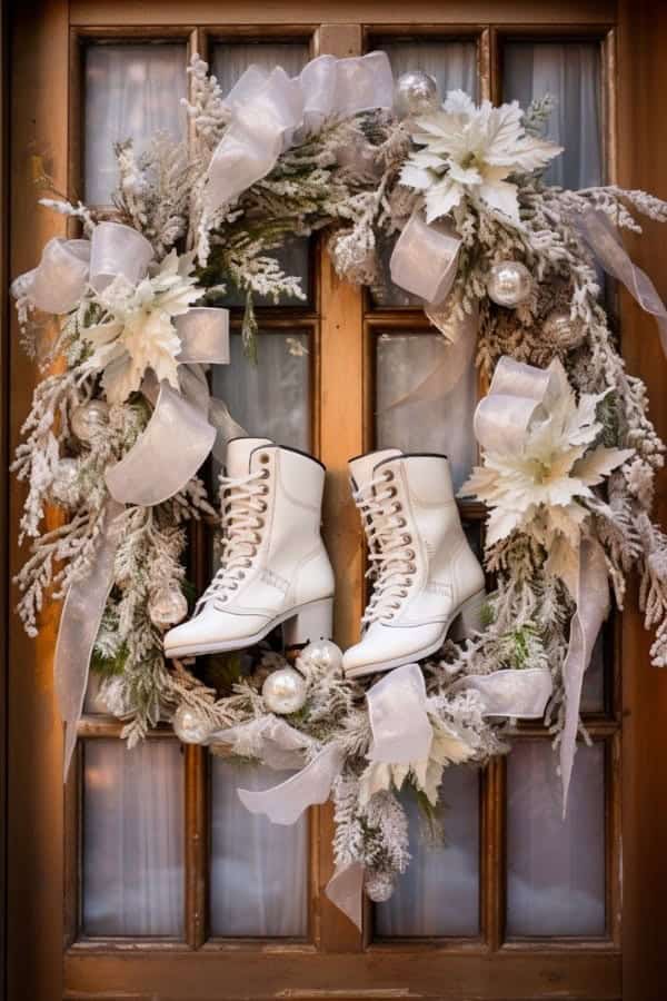 VINTAGE ICE SKATES WREATH