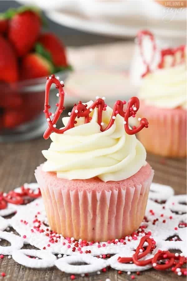 Strawberry Cupcakes with Cream Cheese Frosting