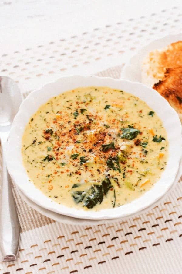 20 Minute Broccoli Cheese Soup