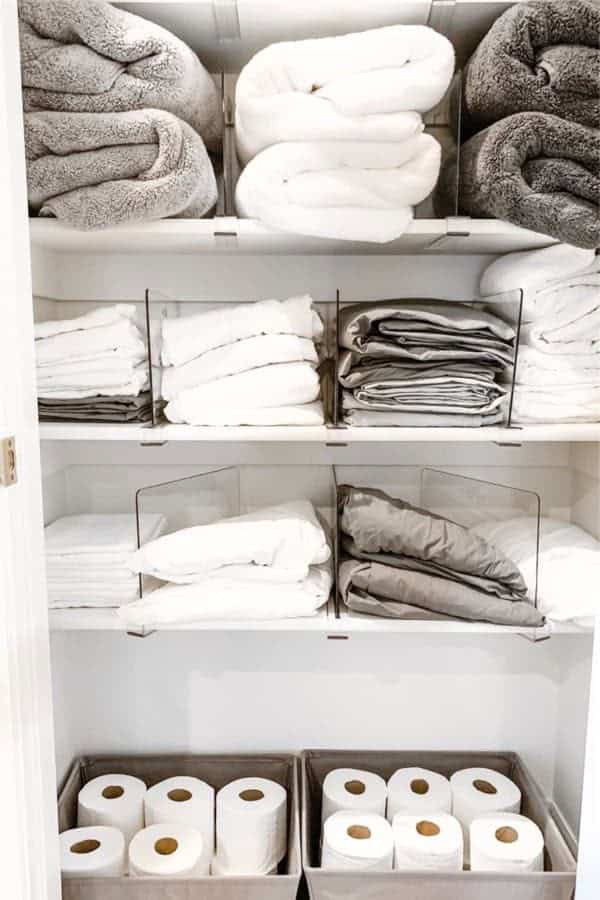 Simple Linen Organization Bins