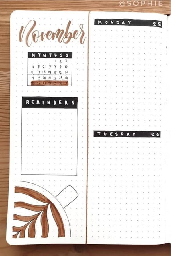 November Weekly Spread