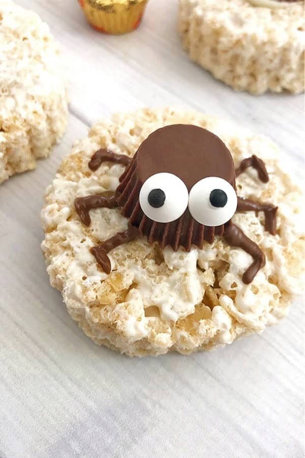 Spooky Spider Rice Krispies Treats