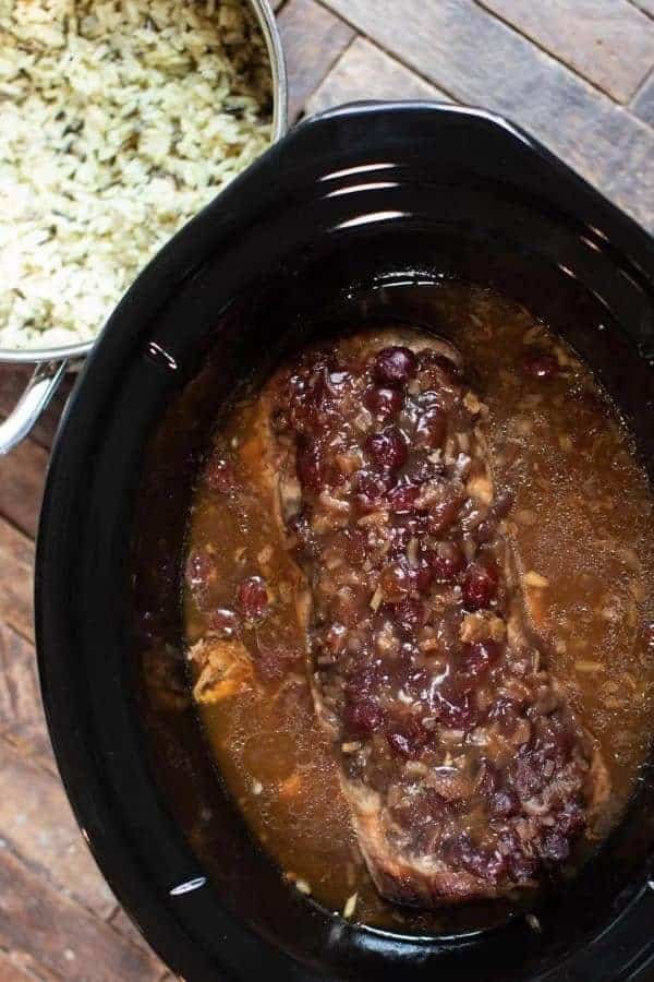 SLOW COOKER CRANBERRY PORK LOIN