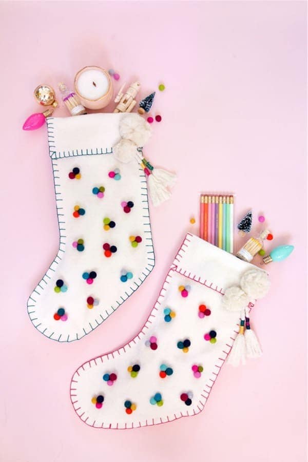 Coloful DIY Xmas Stockings