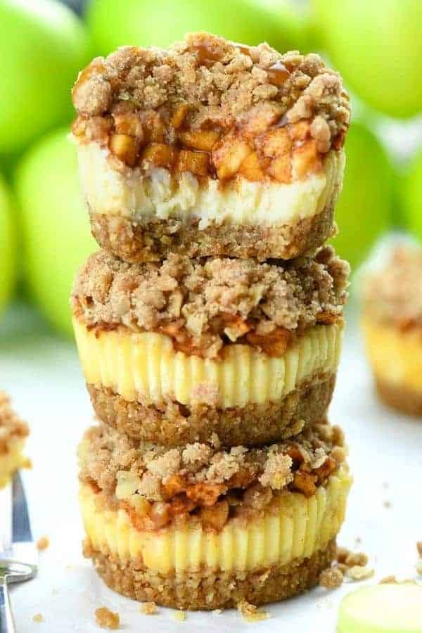 APPLE CRISP MINI CHEESECAKES