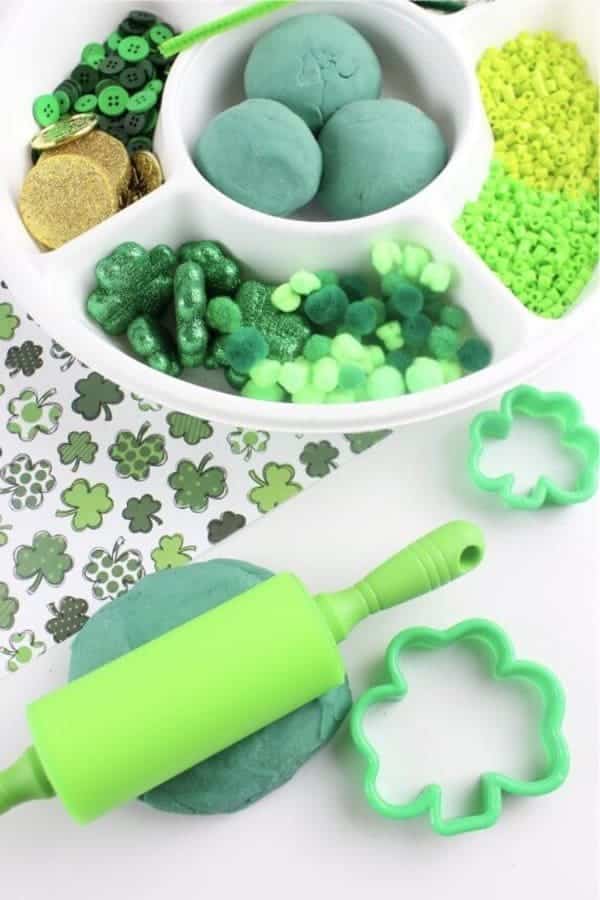 Shamrock Playdough For St Patrick’s Day