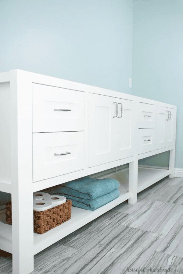 Bathroom Vanity With Open Shelf