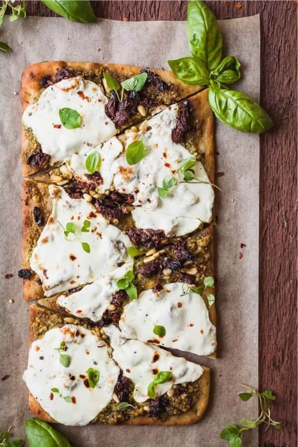 Pesto Flatbread Pizza