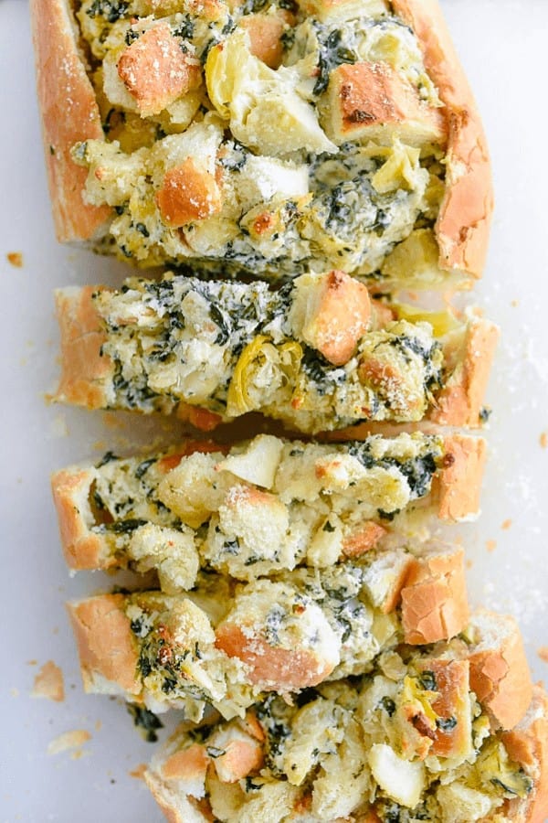 Spinach and Artichoke Stuffed Bread