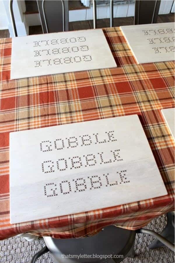 DIY Wood Gobble Placemats