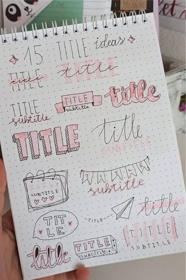 Subtitle Ideas For Bullet Journal