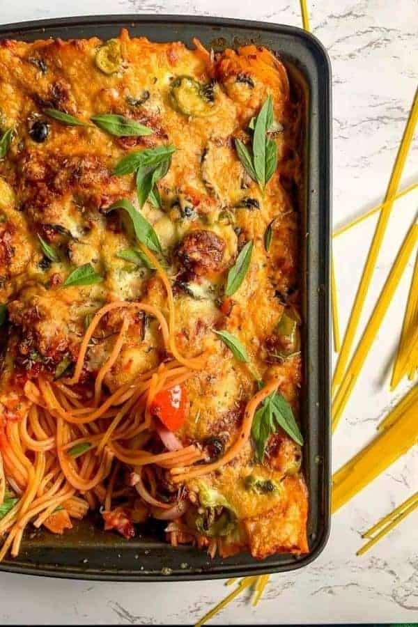 EASY SPAGHETTI CASSEROLE