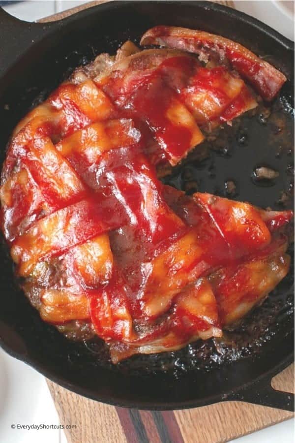 Cast Iron Glazed Bacon Meatloaf