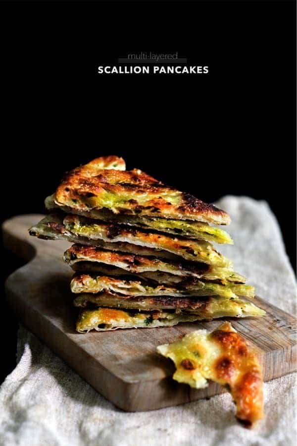 Multi Layered Scallion Flat Breads