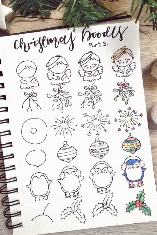 December Bujo Doodles