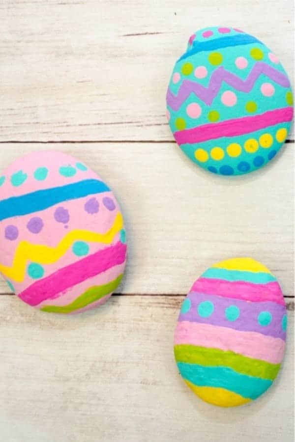 Easy Painted Easter Egg Rocks for Kids