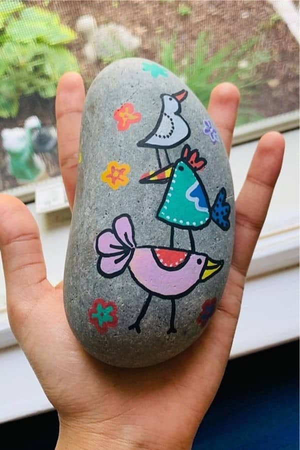 Fun Painted Pebble Inpso