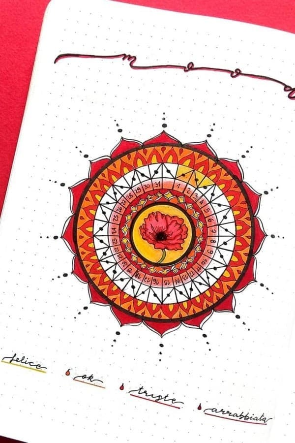 May Mandala Mood Tracker