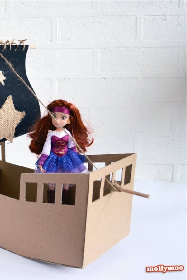 Cardboard Pirate Ship For Kids