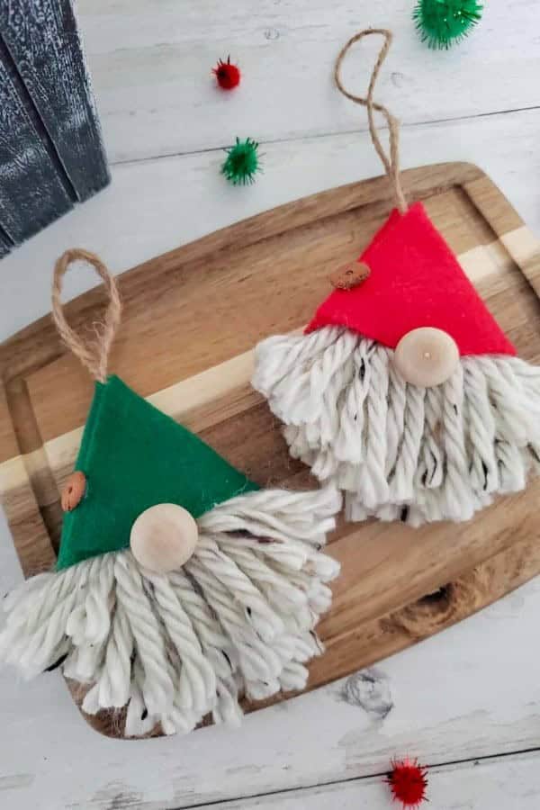 DIY GNOME CHRISTMAS ORNAMENTS