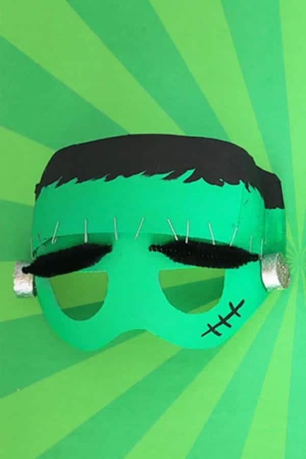 Paper Plate Frankenstein Mask Template