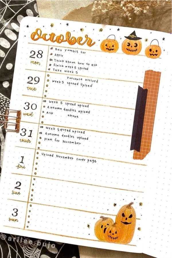 Pumpkin Weekly Layout