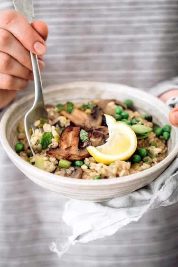 CREAMY MUSHROOM VEGAN RISOTTO