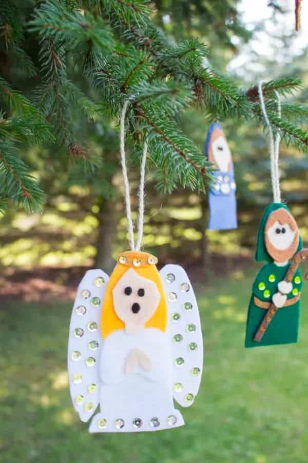 CHRISTMAS FELT NATIVITY ORNAMENTS