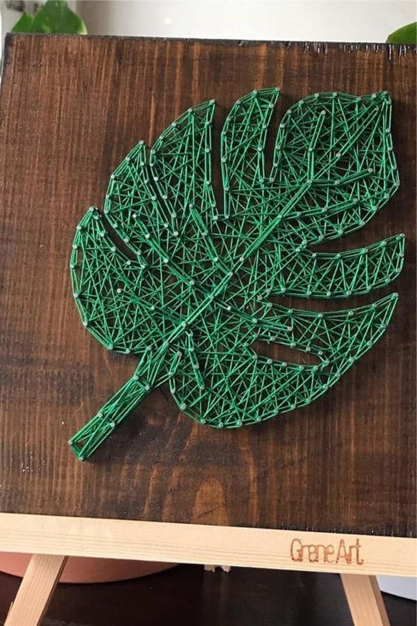 Plant String Art Sign