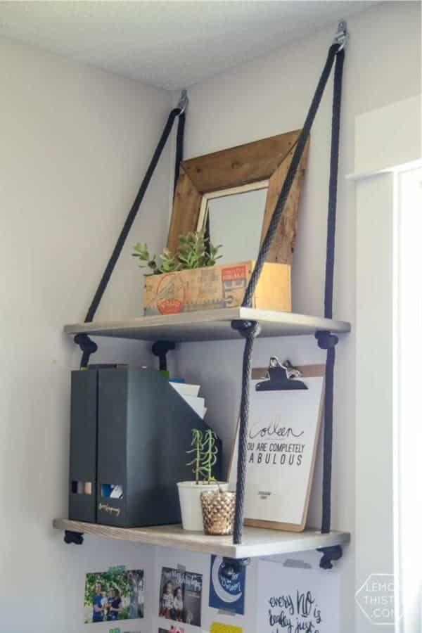 DIY Hanging Shelves