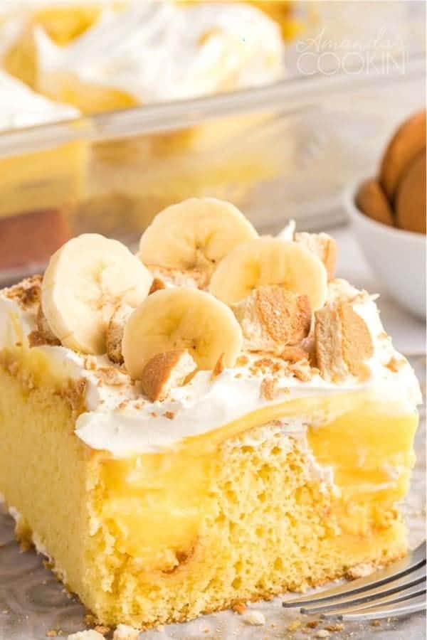 Banana Pudding Poke Cake