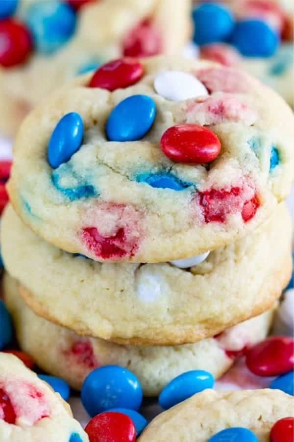 4th of July M&M Cookies