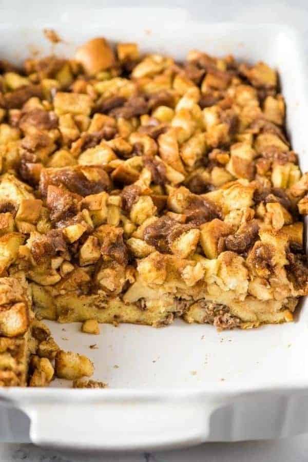 CINNAMON APPLE FRENCH TOAST CASSEROLE