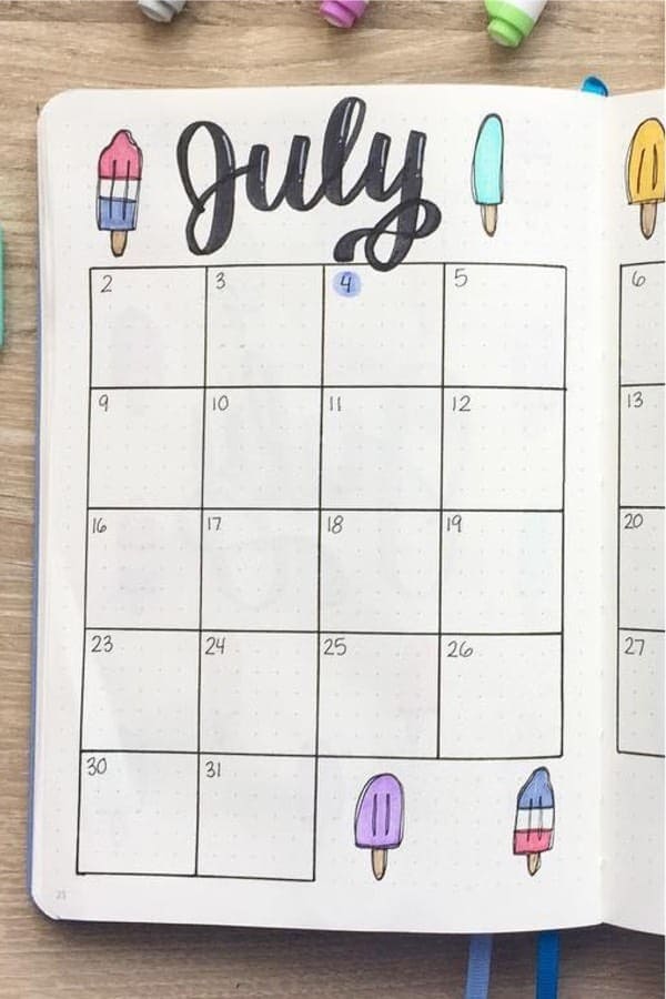 Summer Monthly Spread