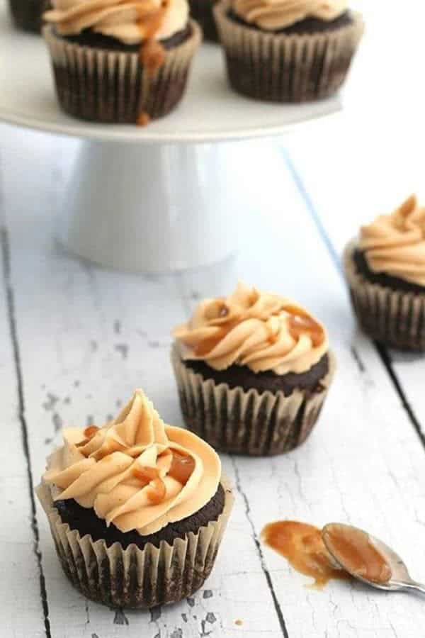 SALTED CARAMEL BROWNIE CUPCAKES