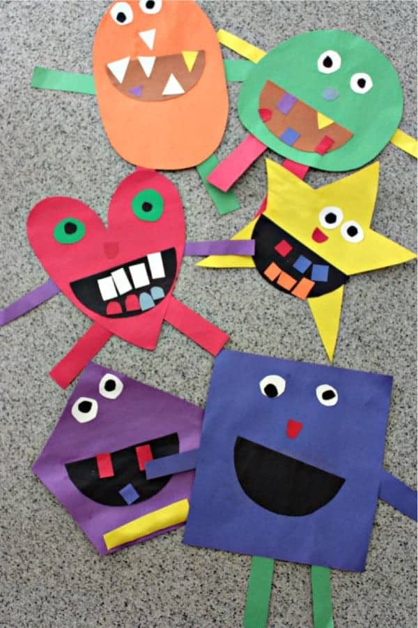 Shape Monster Craft for Kids