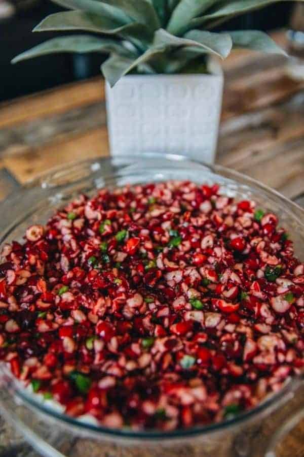 CRANBERRY JALAPENO CREAM CHEESE DIP