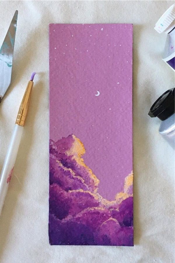 Bookmark Purple Painting Inspiration