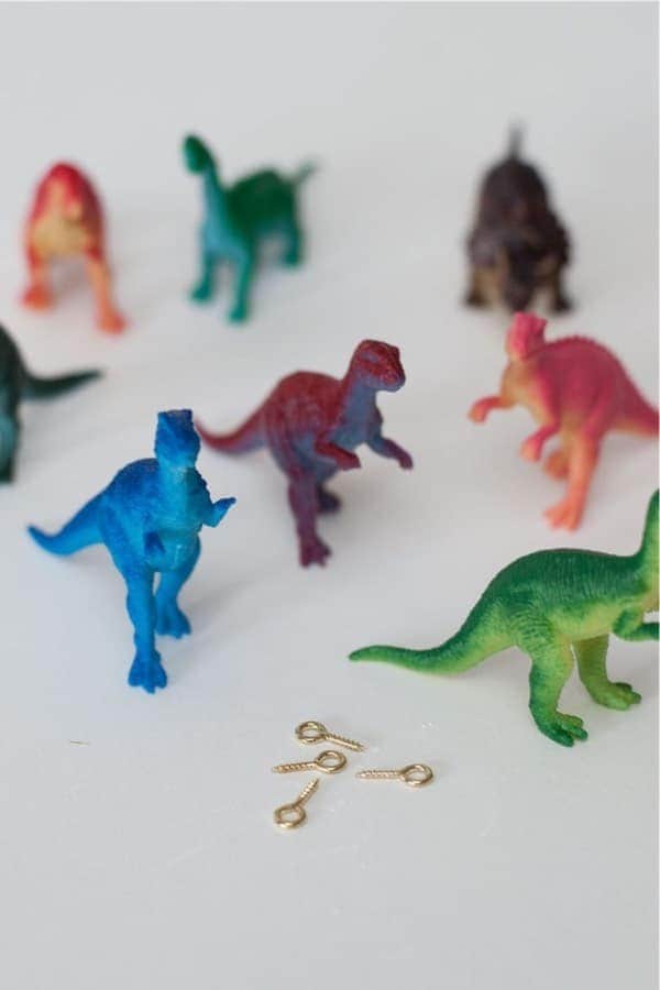 DIY Dinosaur Necklace Craft For Kids