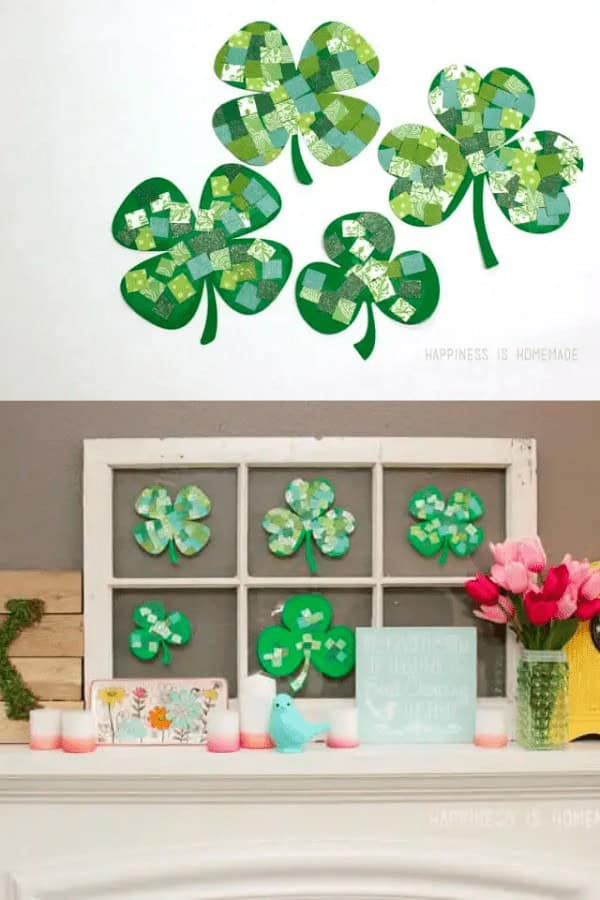 Mosaic Paper Shamrocks