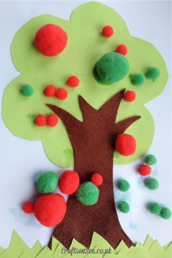 Pom Pom Apple Tree Craft