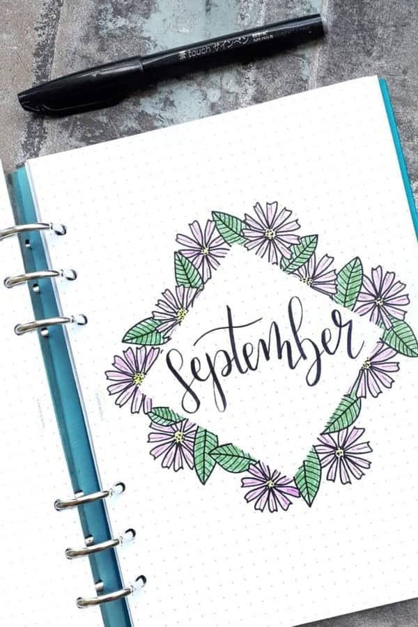 Floral September Monthly Cover