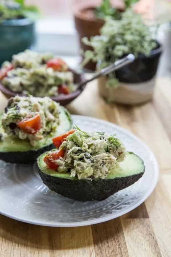 AVOCADO GREEK TUNA SALAD