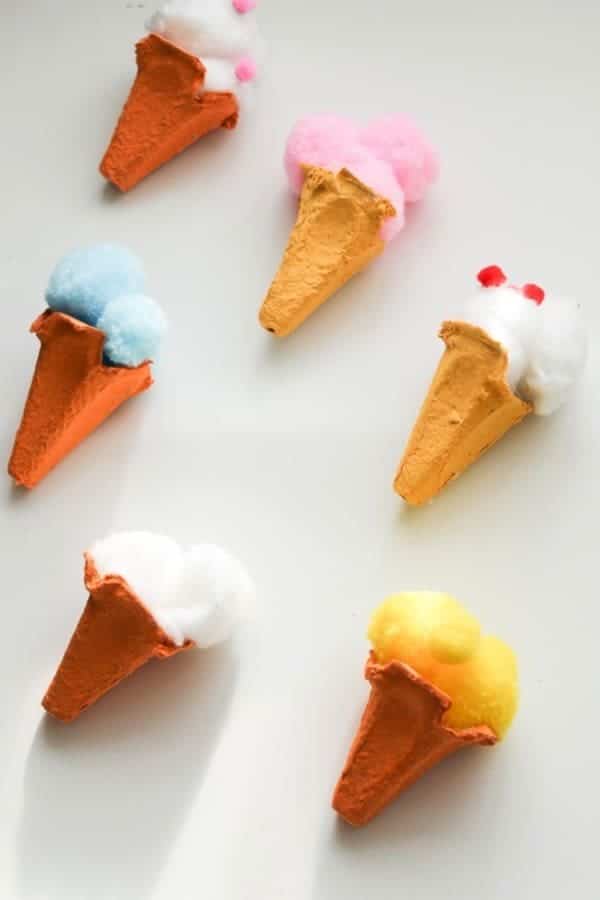 Egg Carton Ice Cream Cones