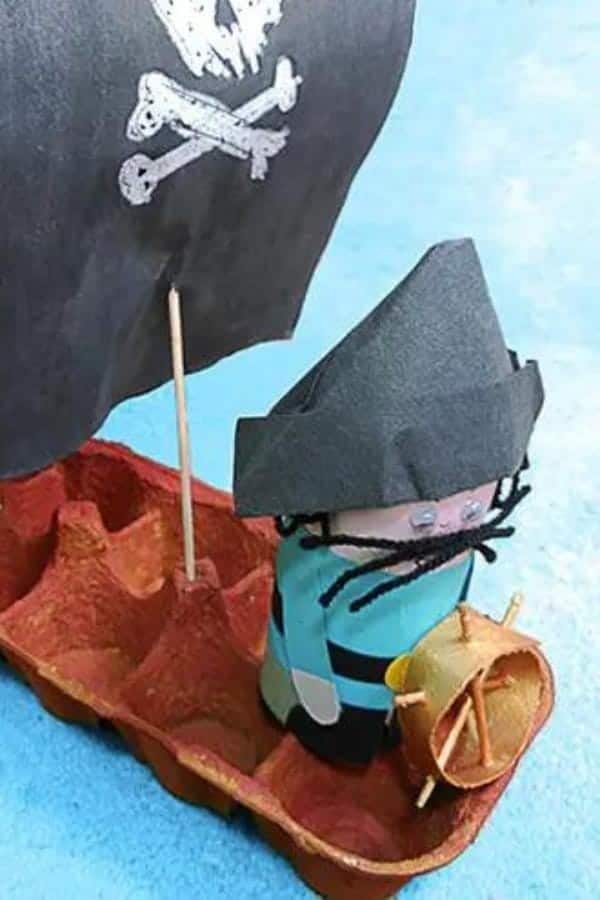 PIRATE SHIP EGGBOX CRAFT